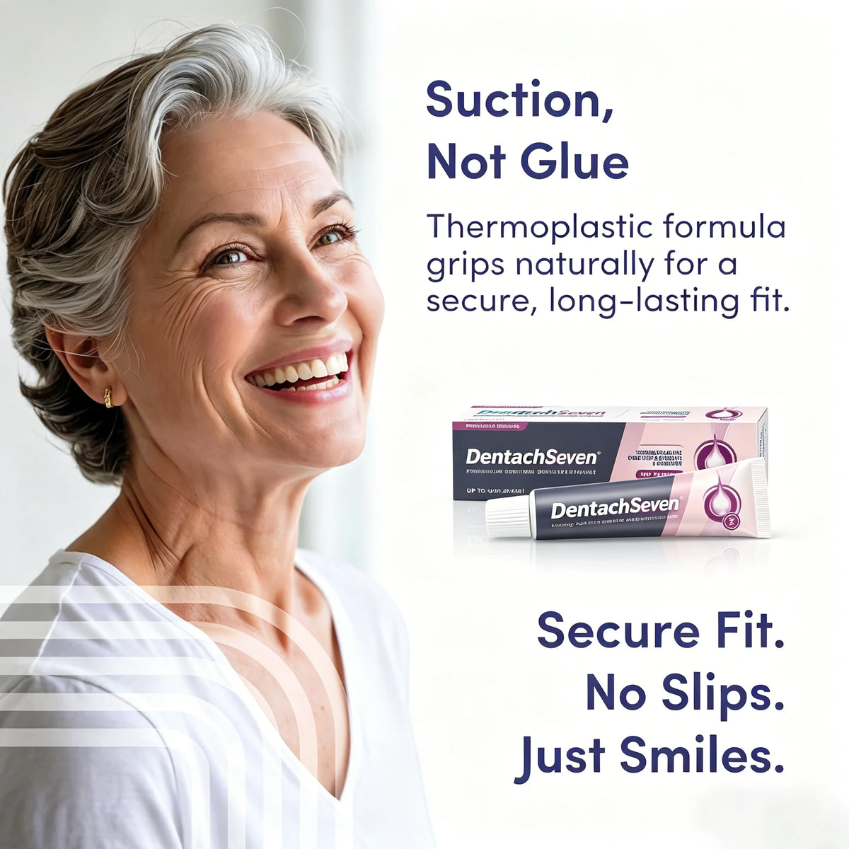 Waterproof Zinc-Free Denture Adhesive for All-Day Strong Hold