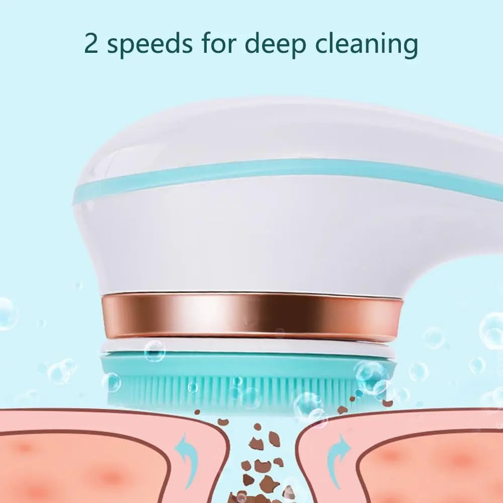 Electric Rechargeable Long-Handle Bath and Body Scrubber