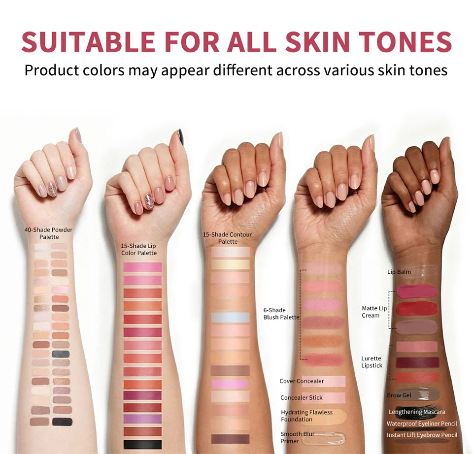 All-in-One Professional Makeup Set for Beginners and Travel - 16