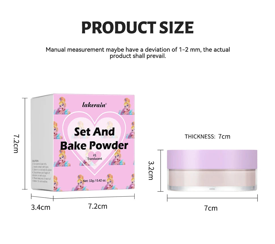 Matte Finish Long-Lasting Loose Setting and Baking Powder