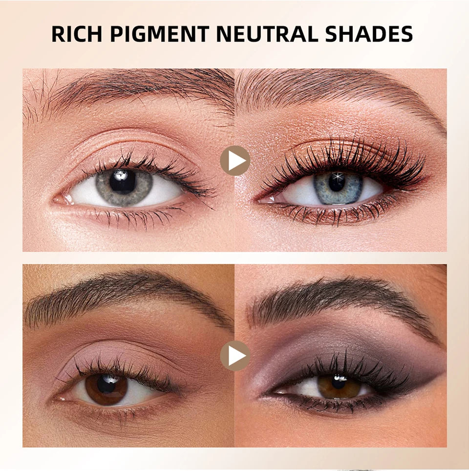 6-Color Matte Eyeshadow Palette for Natural and Smokey Eye Looks - 11