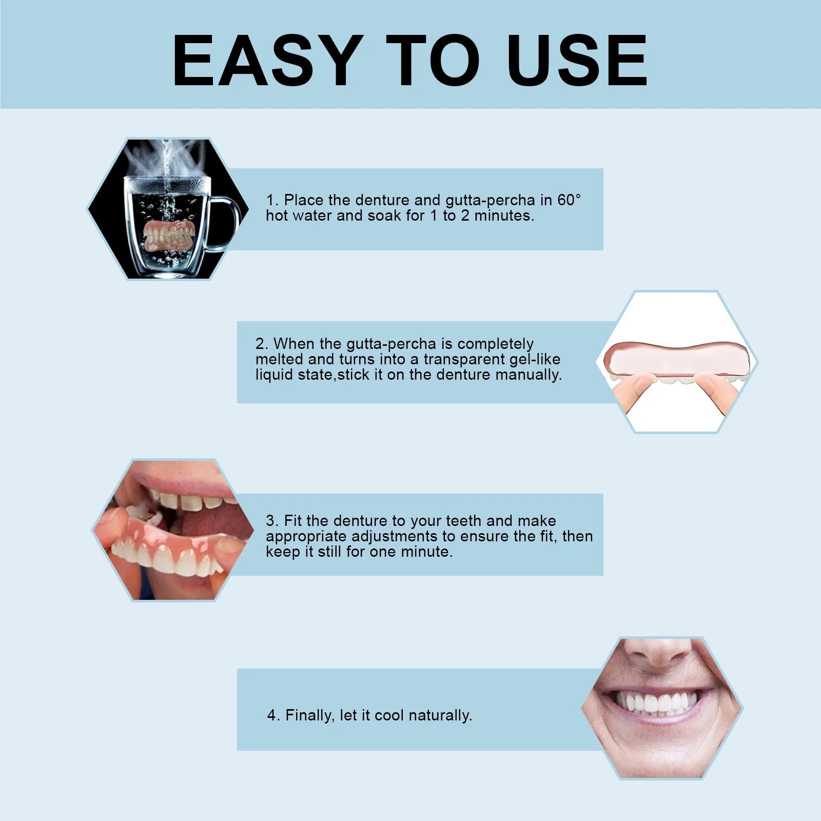 Silicone Reline Denture Set for Comfortable Fit and Perfect Smile - 4