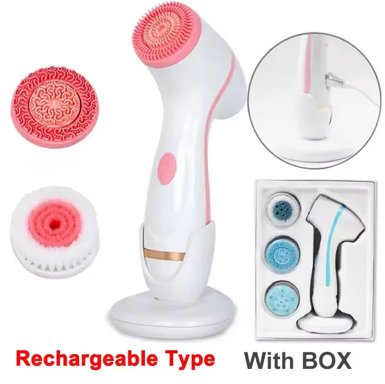 3-in-1 Waterproof Electric Facial Cleansing Brush - 18