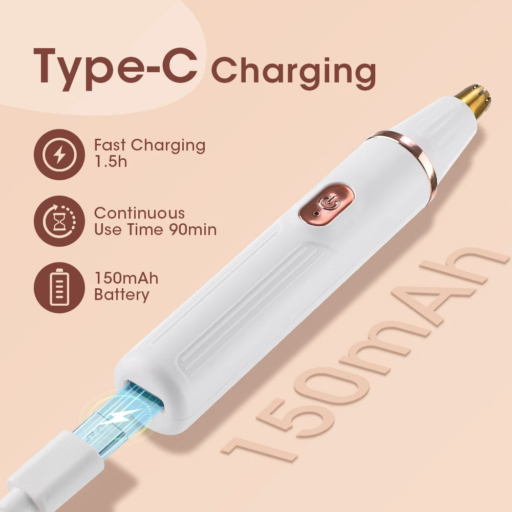 2-in-1 Electric Eyebrow and Nose Hair Trimmer