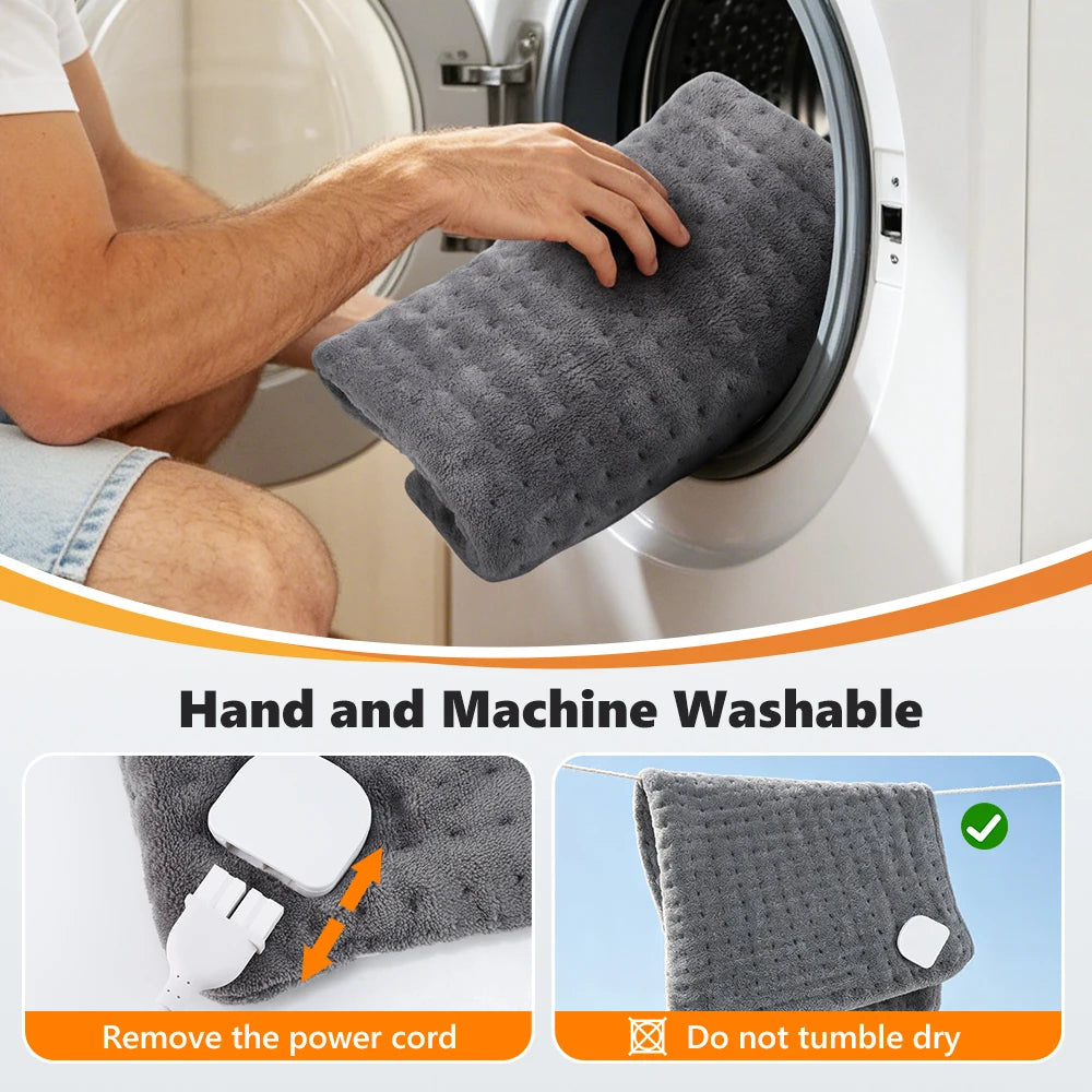Electric Heating Pad for Back and Leg Pain Relief with Timer