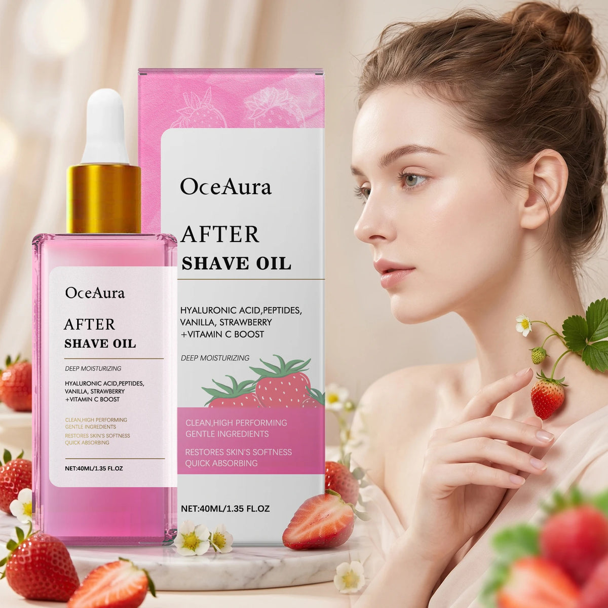 Strawberry Scented Soothing After Shave Oil for Women