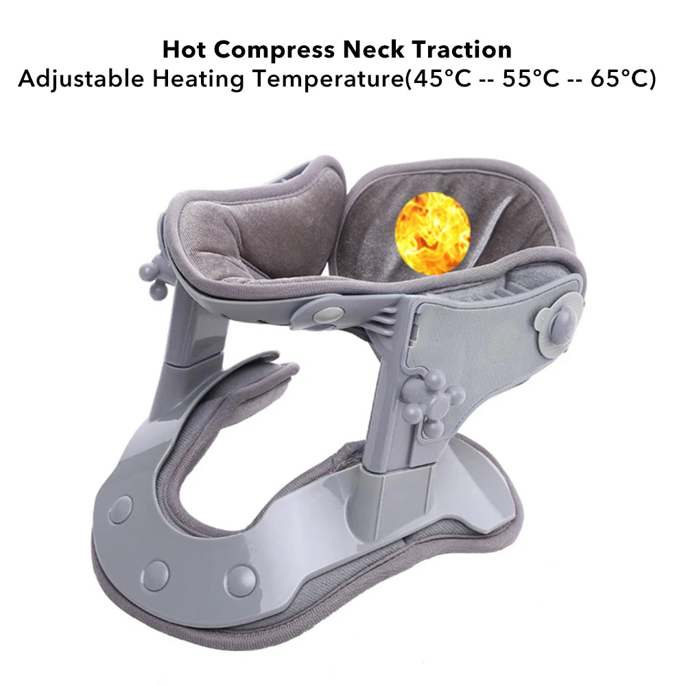 Heated Adjustable Cervical Neck Traction Stretcher and Support
