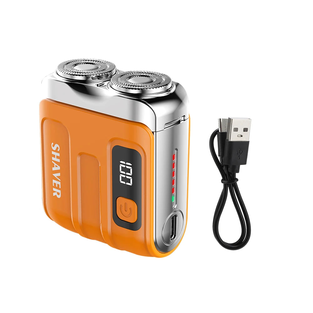 Portable Electric Rotary Shaver with Digital Display