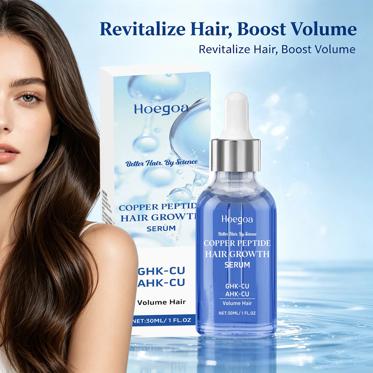 Copper Peptide Hair Growth Serum for Damaged Hair