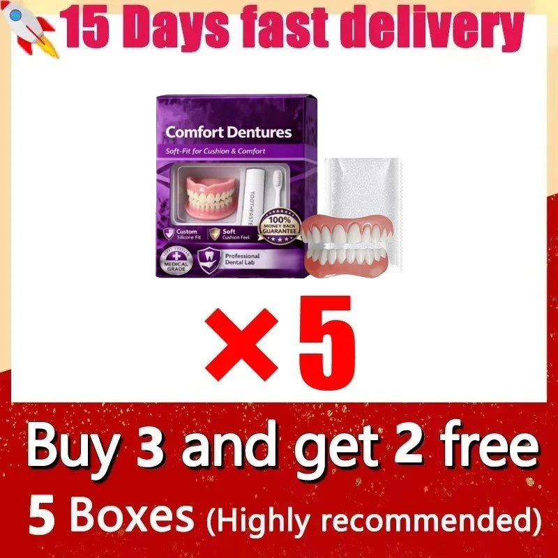 Instant Cosmetic Smile Teeth Whitening Veneers Upper and Lower Set