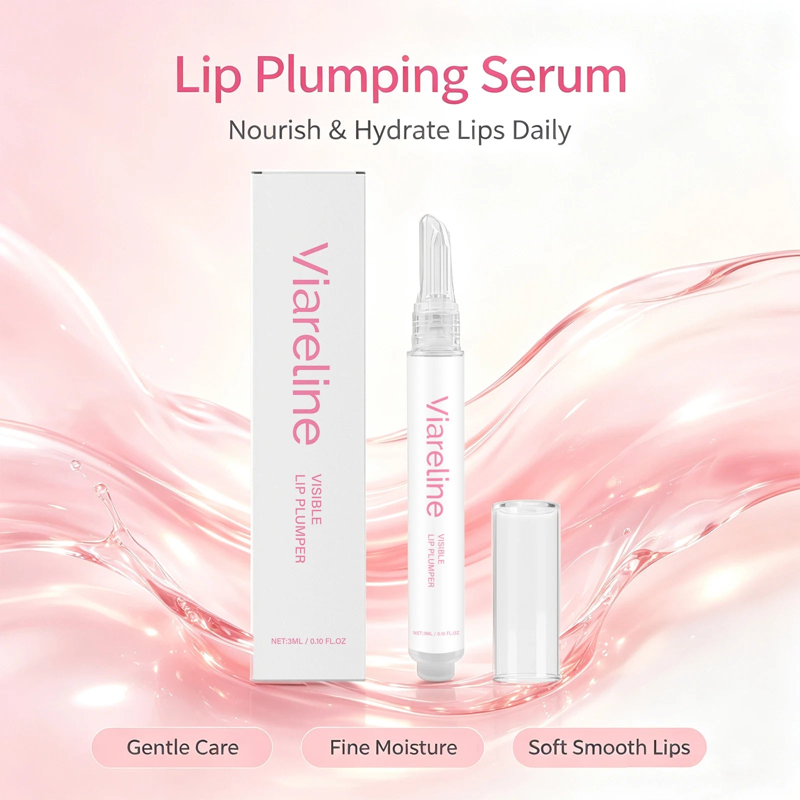 Hydrating Lip Plumper Serum for Smooth Fine-Line Free Lips - 1