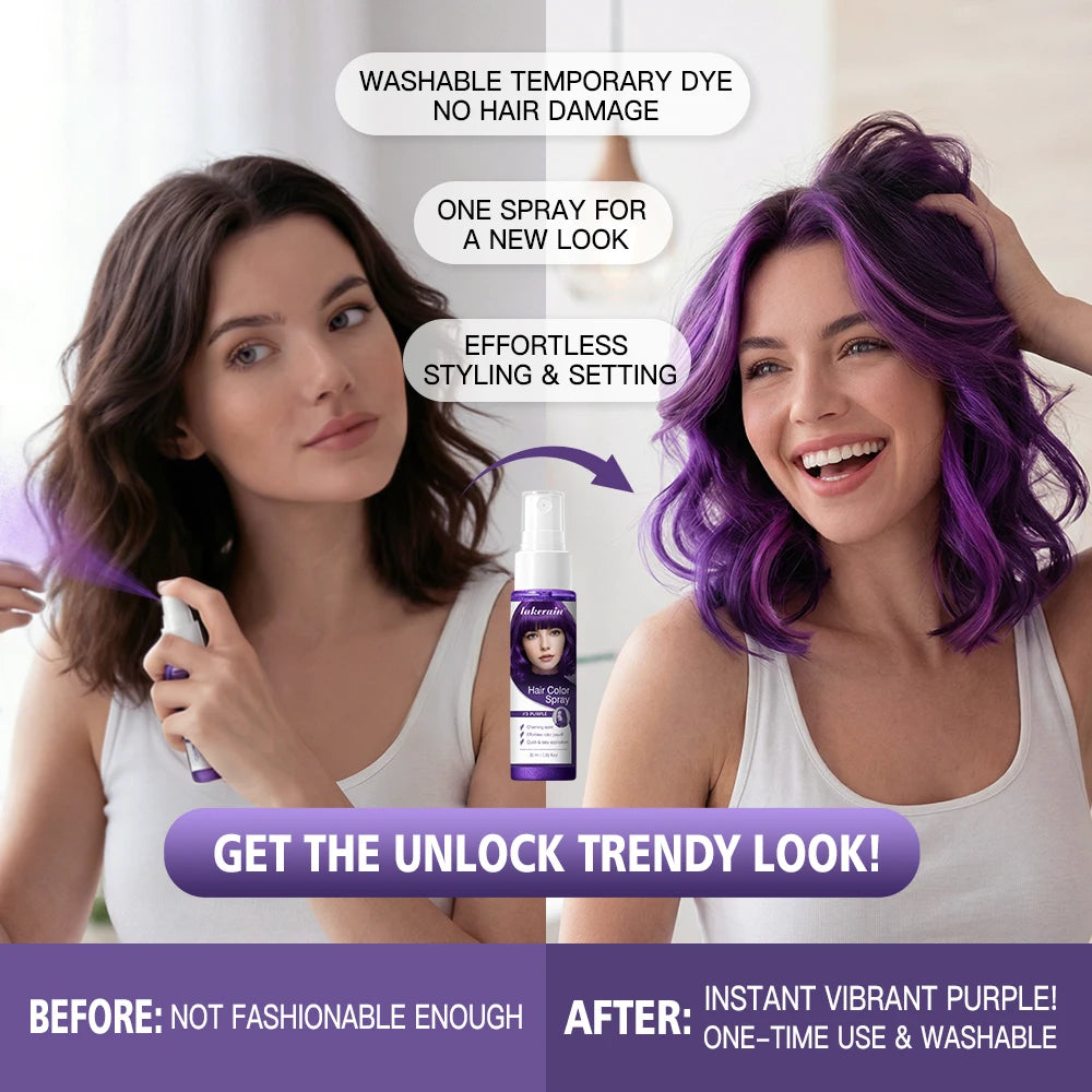 Temporary Washable Hair Color Spray for Parties and Styling