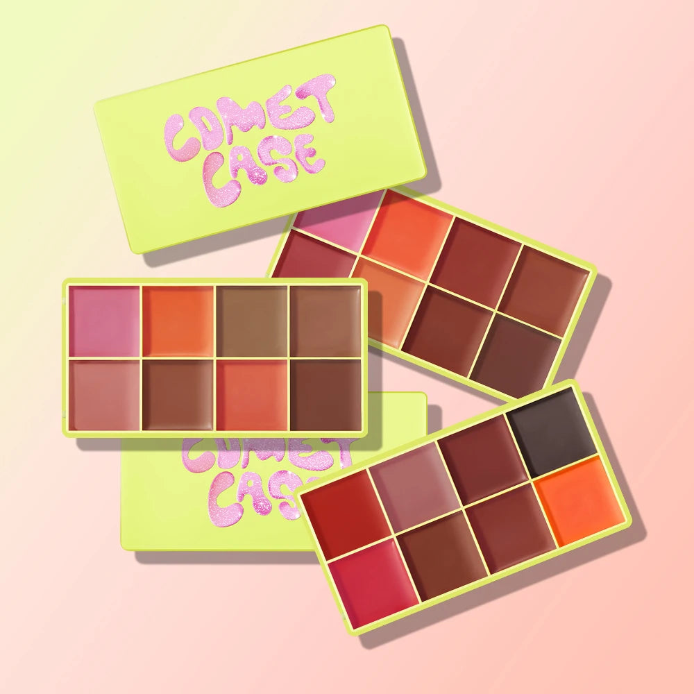 8-Color Cream Highlighter and Blush Makeup Palette