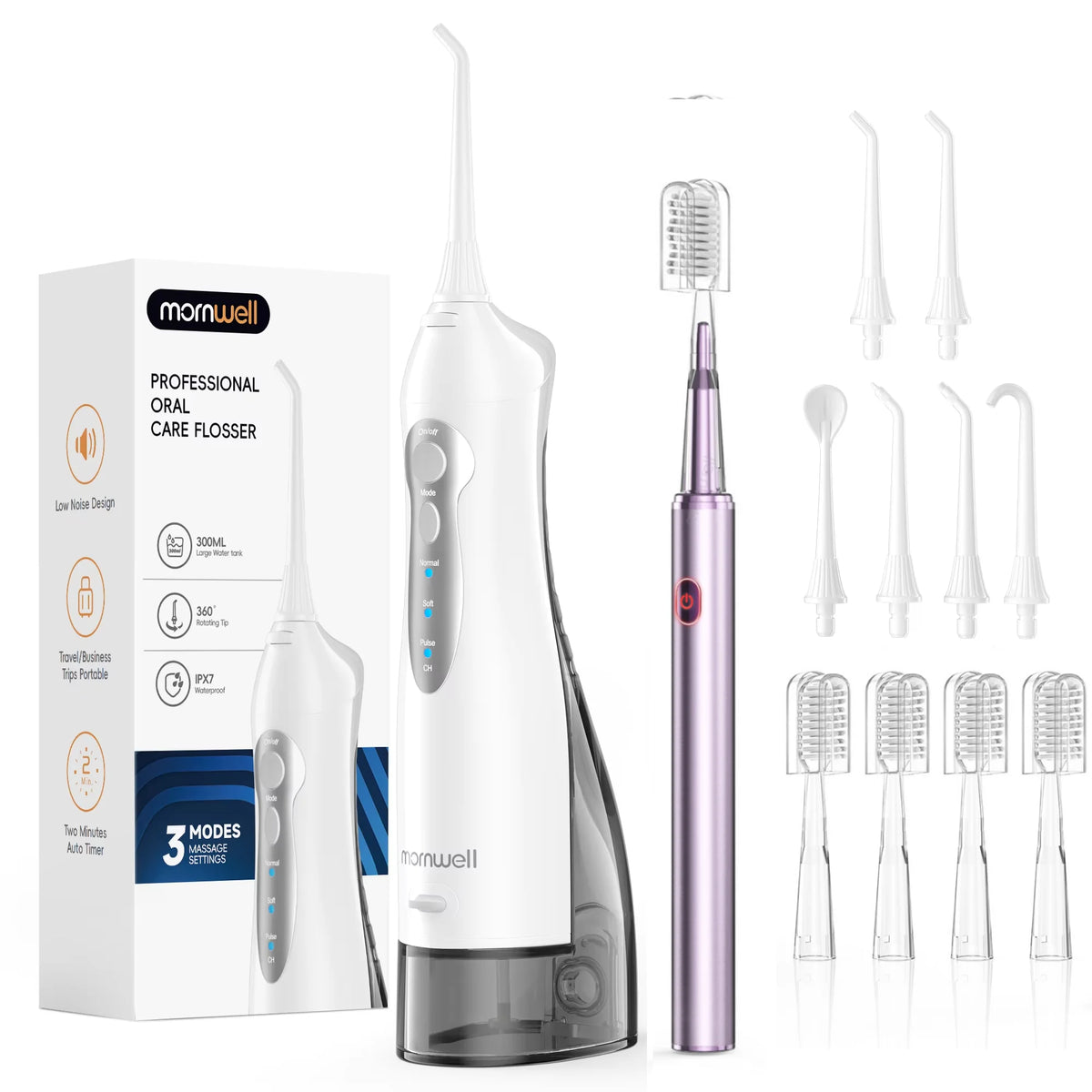 Portable Electric Toothbrush and Water Flosser Oral Care Set