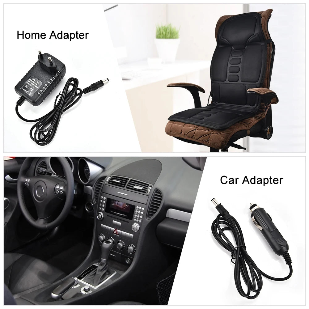 Full-Body Electric Heated Vibration Massage Chair Mat