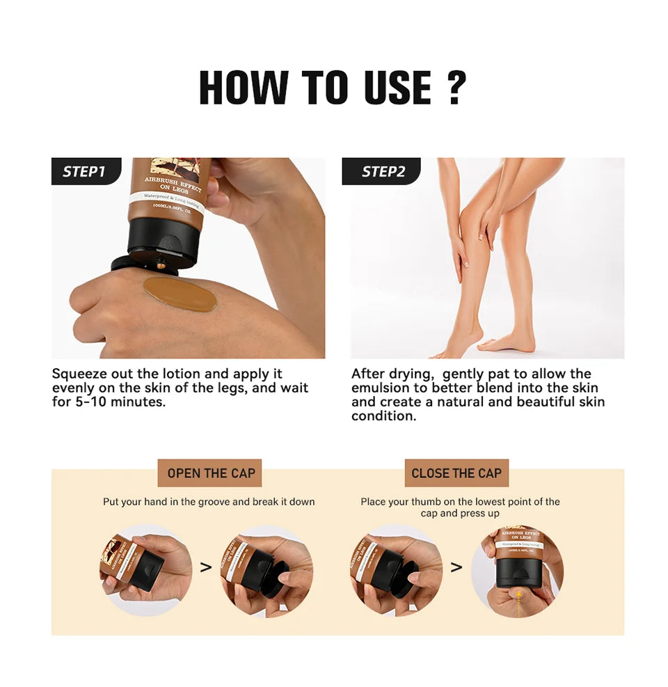 Waterproof Leg Makeup Foundation for Flawless Even Skin Tone