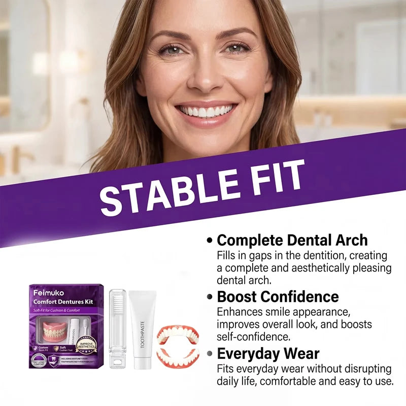 Comfort Fit Silicone Dentures for Instant Smile - 16