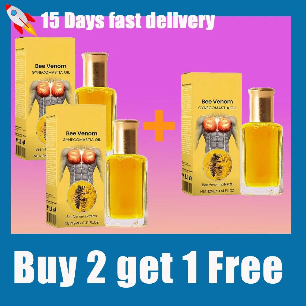 Men's Gynecomastia Chest Tightening & Firming Massage Oil - 9