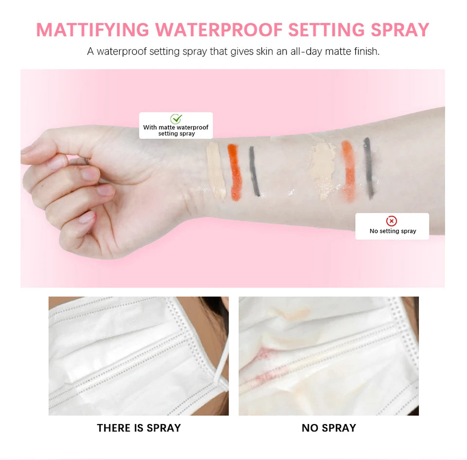 Long-Lasting Mattifying Waterproof Makeup Setting Spray - 9