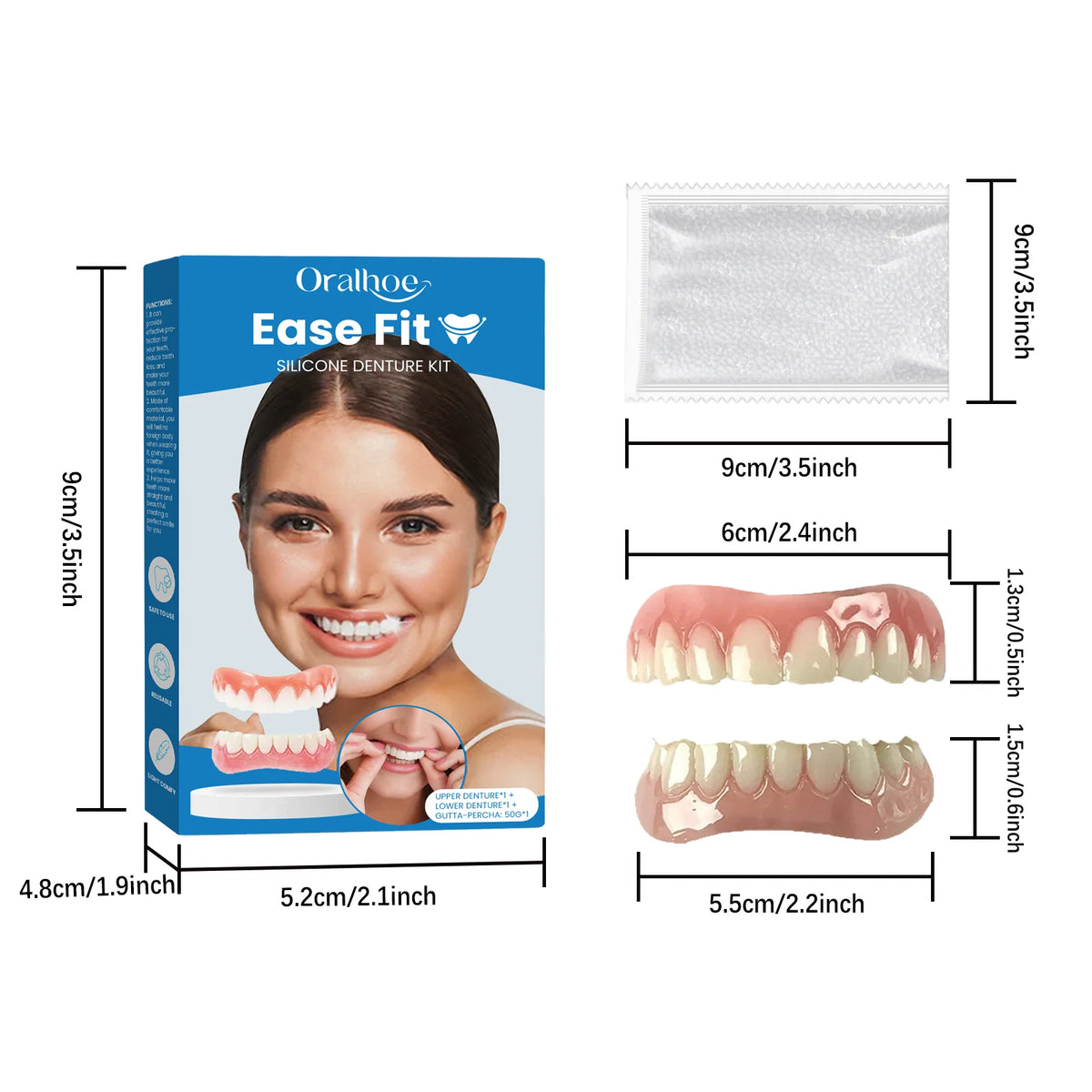 Comfortable Silicone Denture Set for Natural Smile Restoration