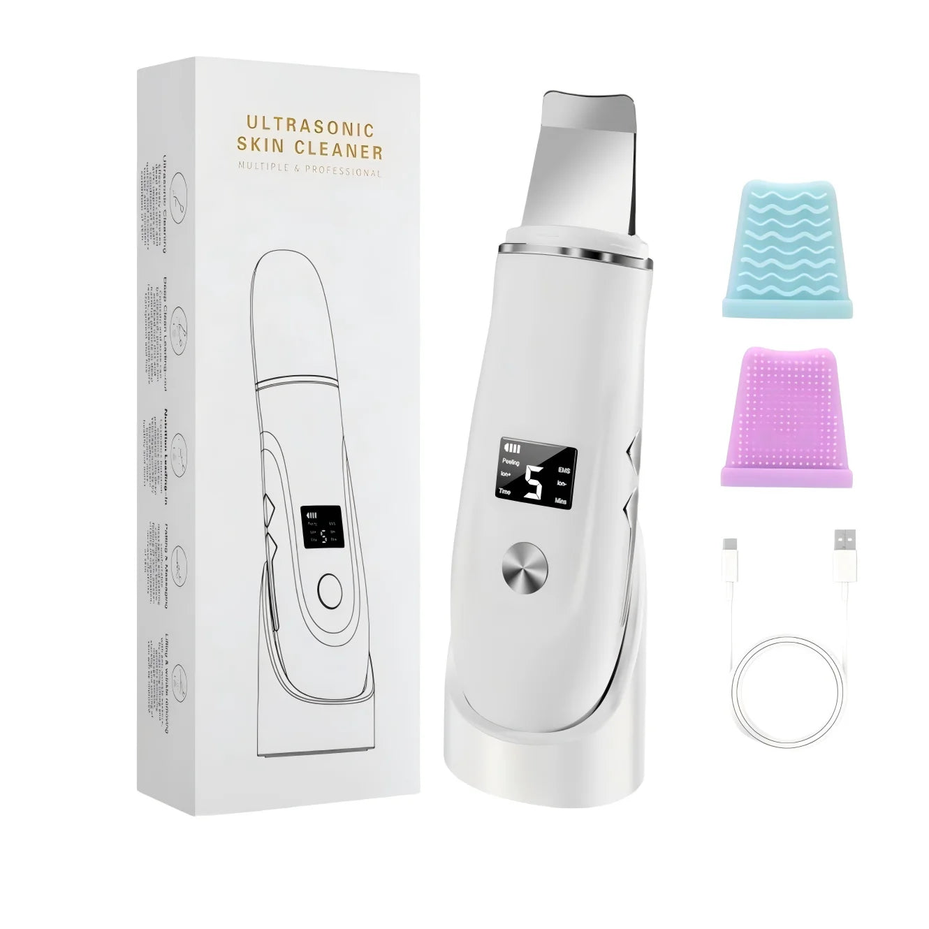 4-in-1 Ultrasonic Facial Skin Scrubber and Blackhead Remover - 16