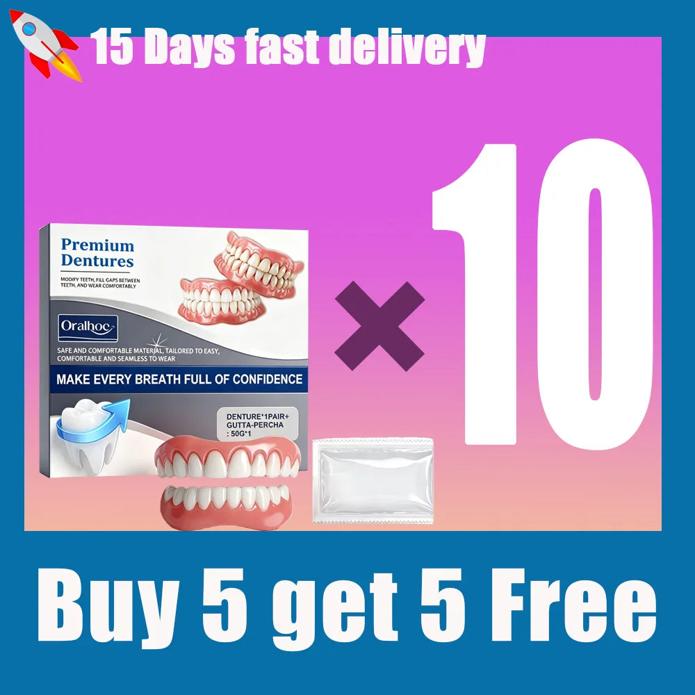 Instant Smile Cosmetic Denture Fitting Kit for Natural Teeth Alignment