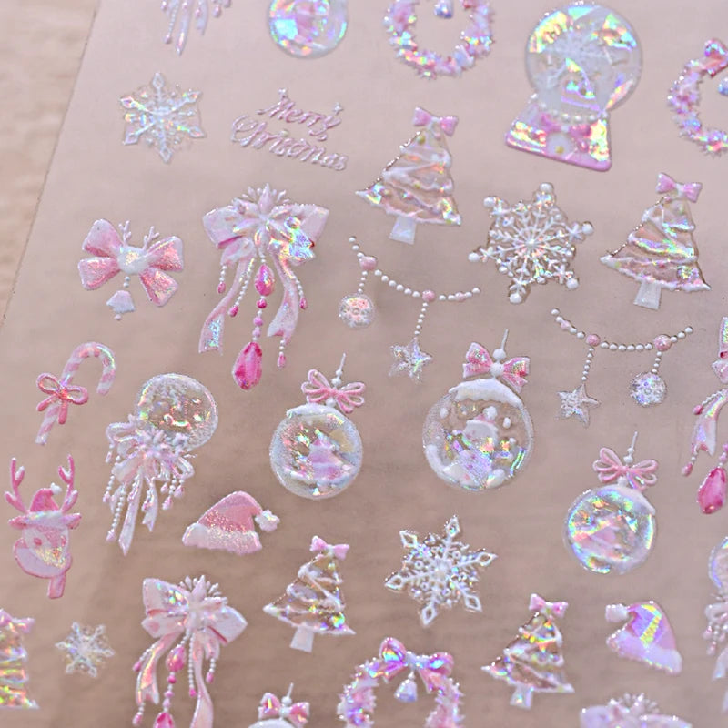 3D Christmas Cartoon Nail Art Sticker Decals - 56