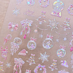 3D Christmas Cartoon Nail Art Sticker Decals