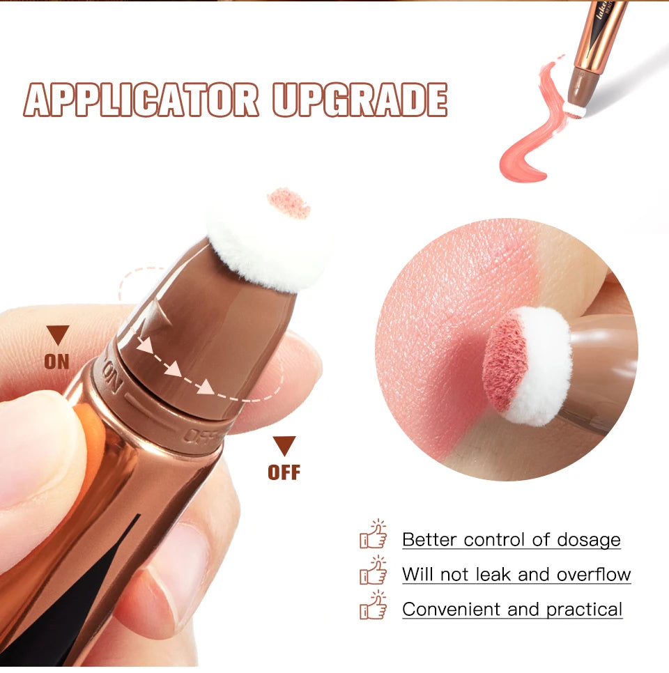 Liquid Face Contour and Highlighter Wand with Cushion Applicator