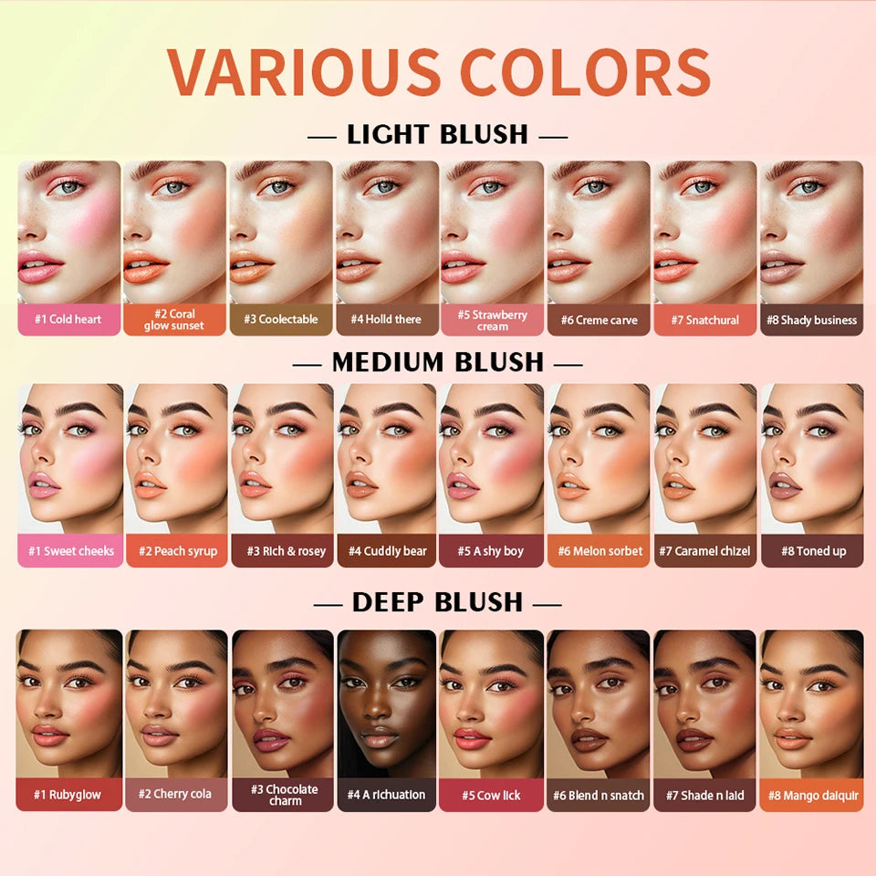 8-Color Cream Blush and Face Contouring Palette