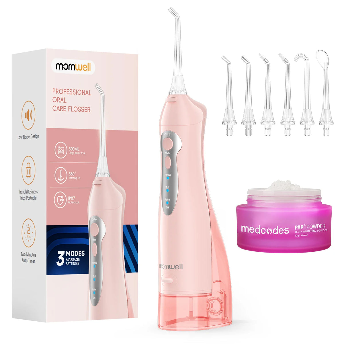 Portable Cordless Water Flosser for Teeth with 3 Cleaning Modes