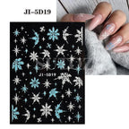 5D Embossed Christmas Nail Art Stickers