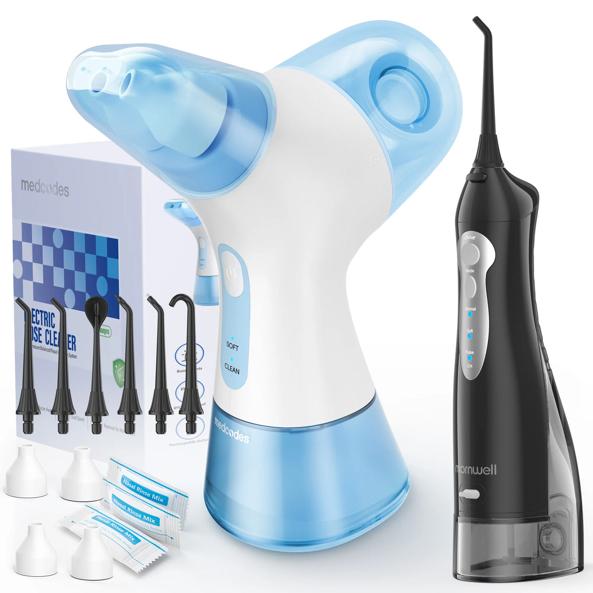 Electric Nasal Irrigation and Water Flosser Sinus Relief Combo