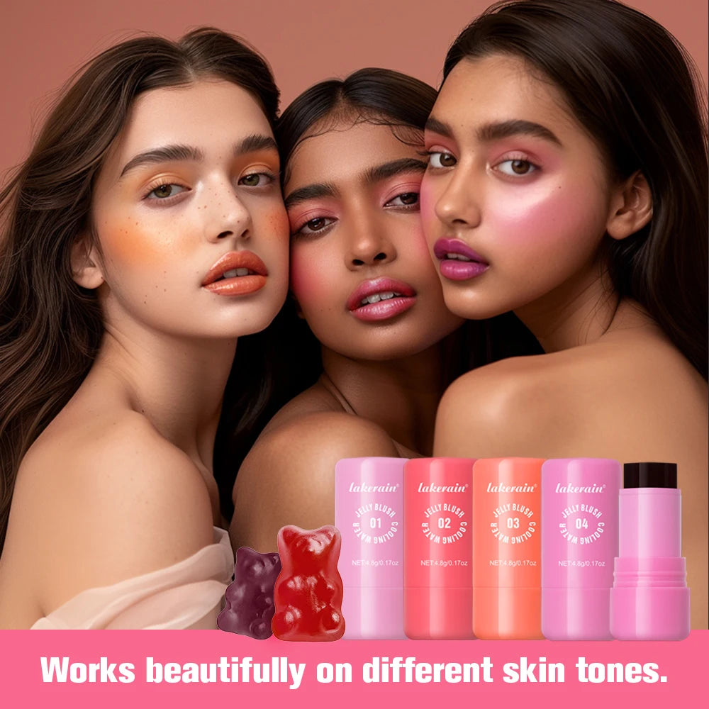 Cooling Water Jelly Blush Stick for Lips and Cheeks