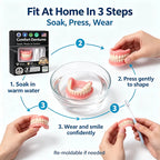 Moldable Silicone Denture Set for Instant Natural Smile