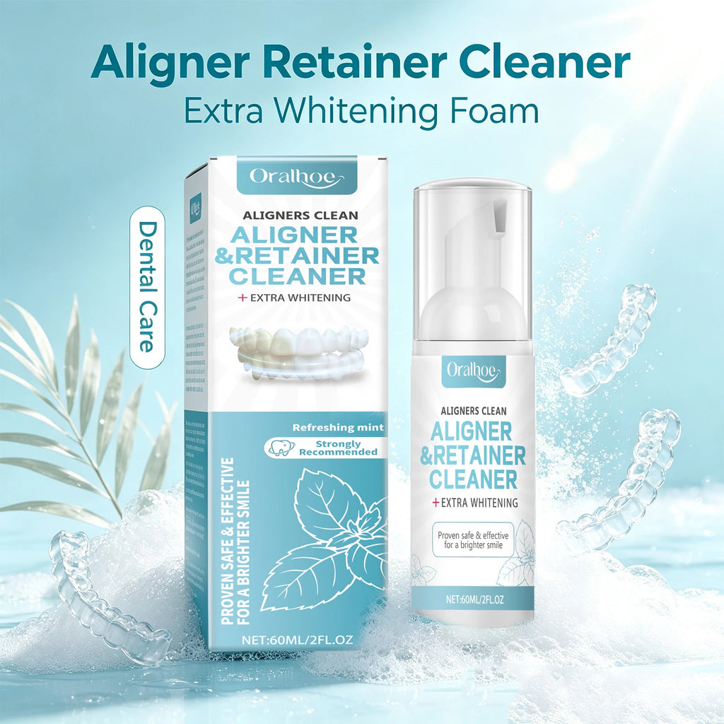 Refreshing Mint Foam Cleaner for Dental Aligners and Retainers