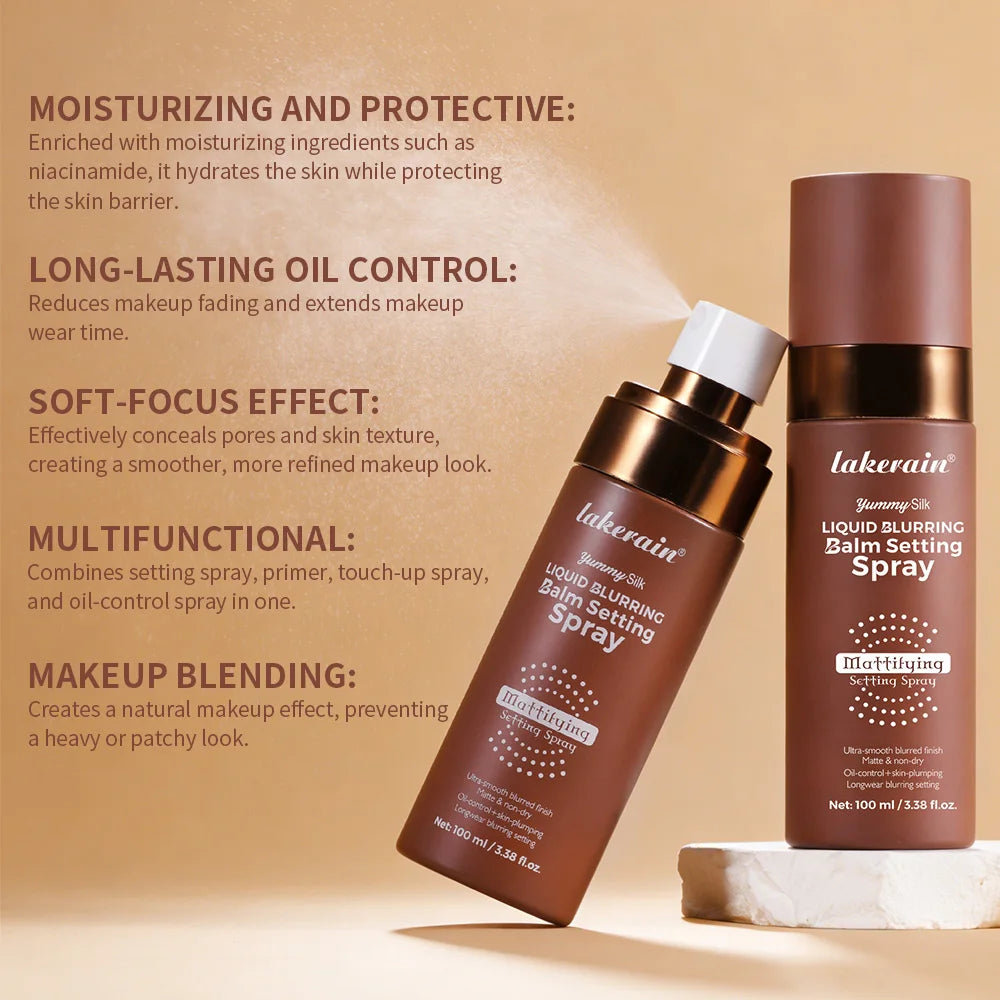 Long-Lasting Oil Control Liquid Blurring Matte Makeup Setting Spray