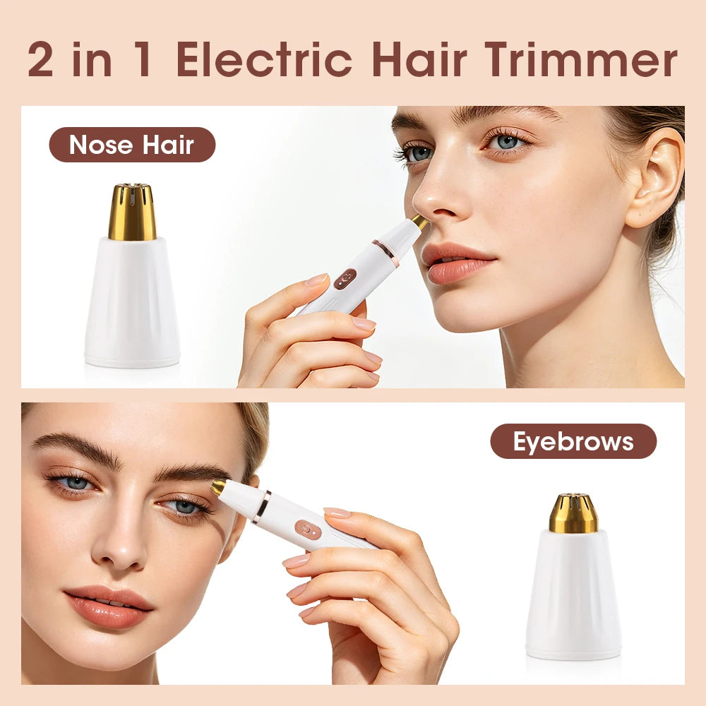2-in-1 Electric Eyebrow and Nose Hair Trimmer - 7