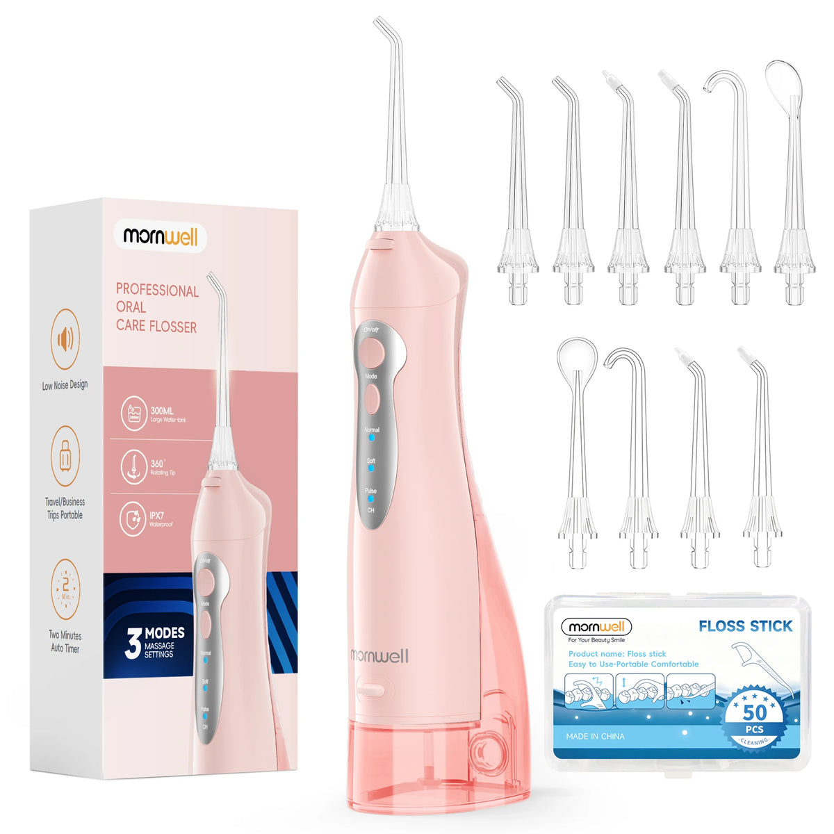 Portable Rechargeable Electric Water Flosser for Teeth Cleaning