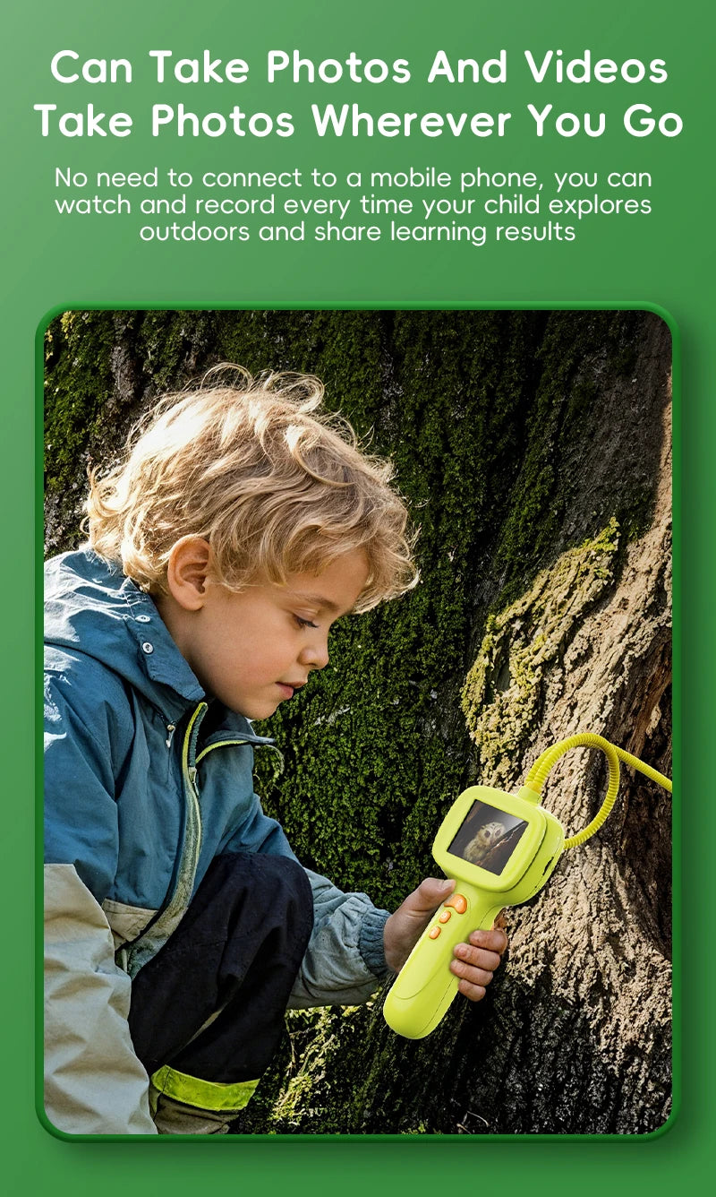 HD Digital Borescope Inspection Camera for Kids Nature Exploration - 9
