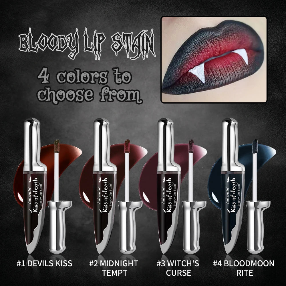 Long-Lasting Bloody Lip Stain for Halloween and Gothic Makeup
