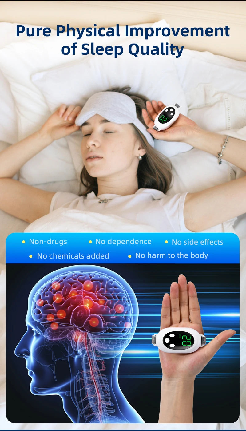 Microcurrent Handheld Sleep Aid Device for Anxiety and Insomnia