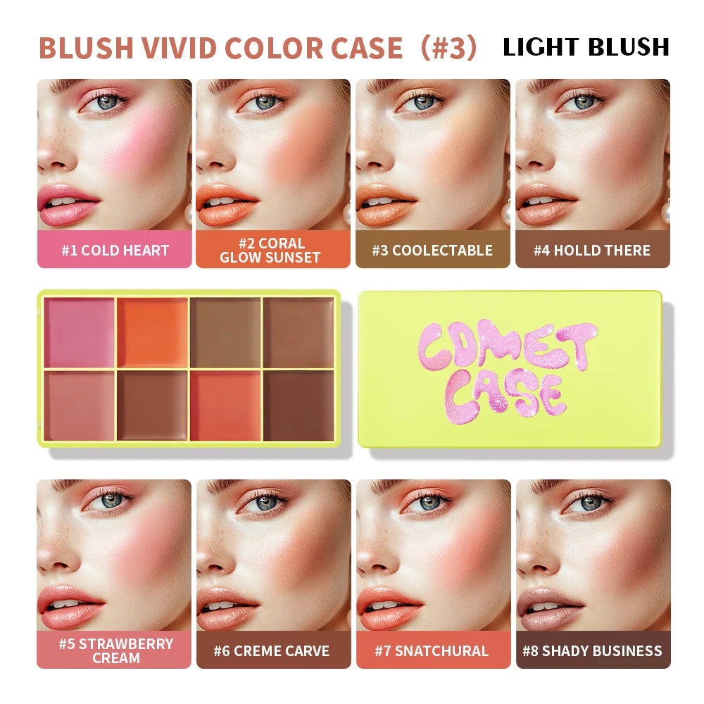 8-Color Cream Blush and Face Contouring Palette