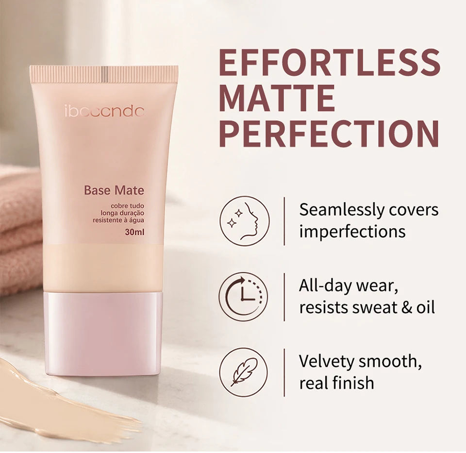 Long-Lasting Waterproof Matte Liquid Foundation