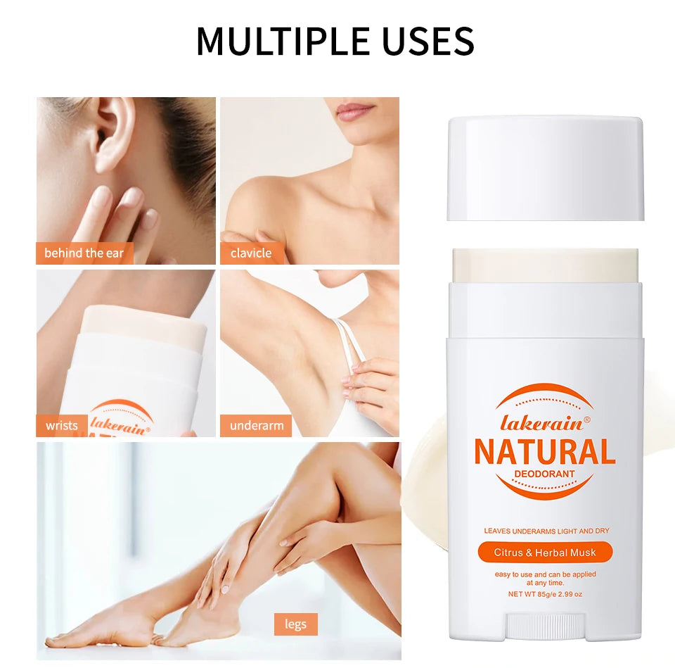 Long-Lasting Natural Solid Deodorant Stick