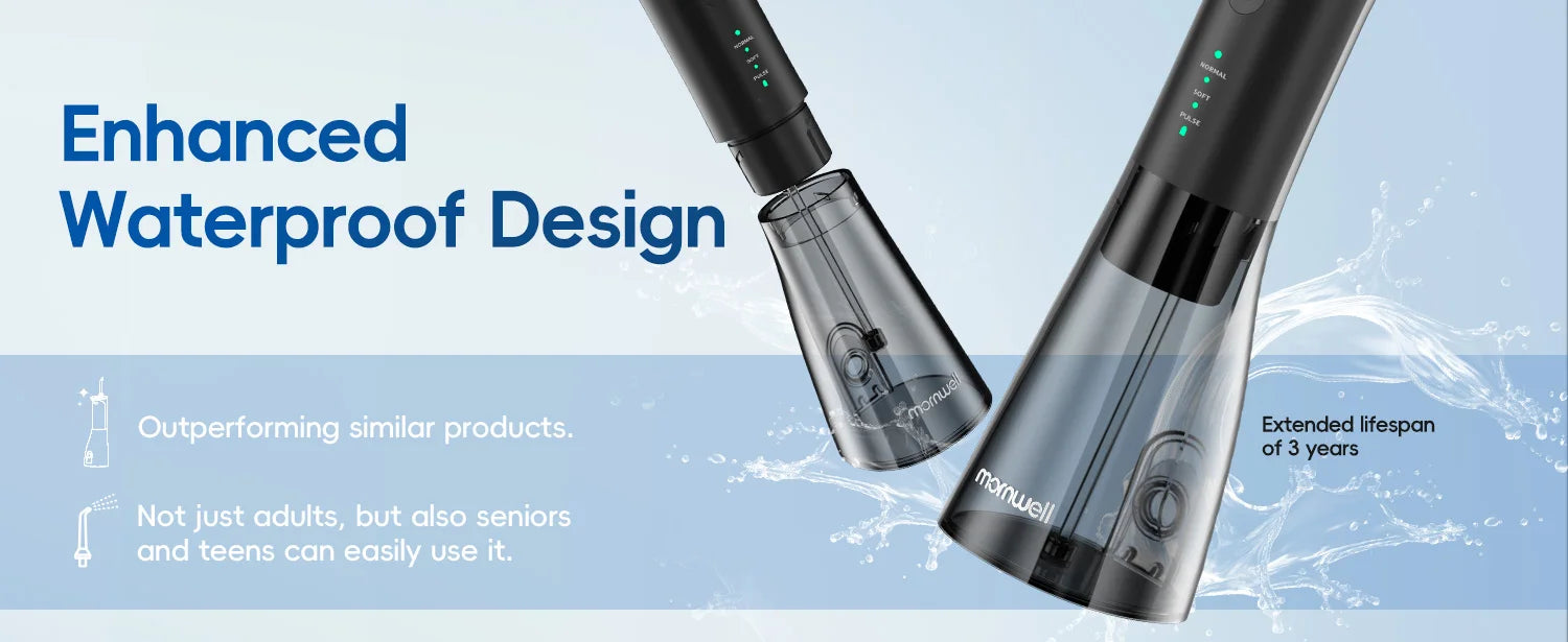 Portable Rechargeable Oral Irrigator Water Flosser with 300ML Tank - 11