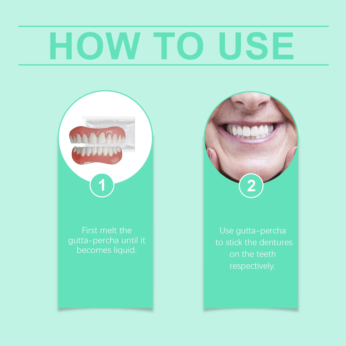Flexible Silicone Cosmetic Denture Set for Temporary Smile Repair