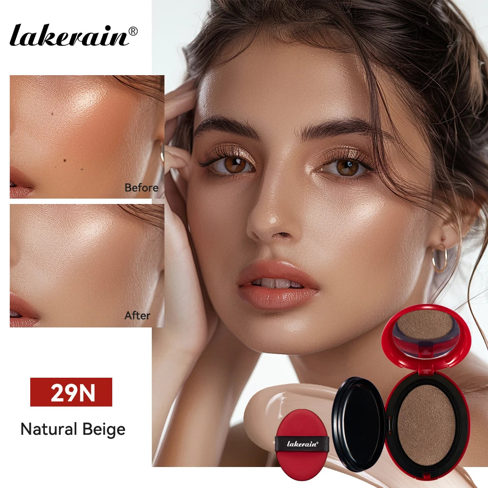 Waterproof Full Coverage Cushion Foundation with Sun Protection
