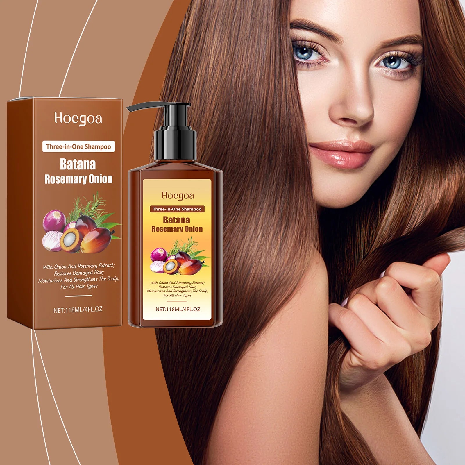 Strengthening Hair Growth Shampoo for Damaged and Frizzy Hair - 2