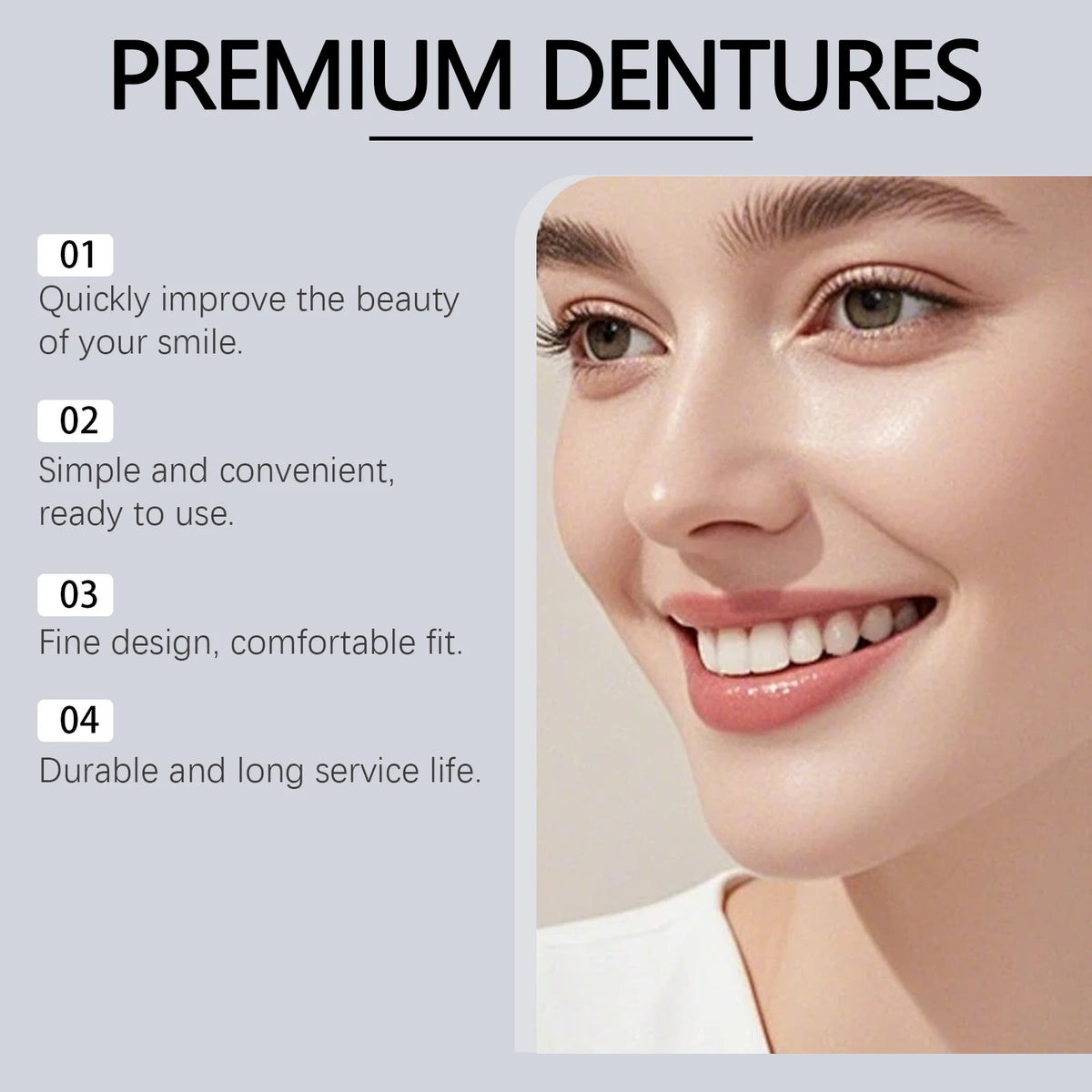 Instant Smile Cosmetic Denture Fitting Kit for Natural Teeth Alignment